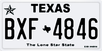 TX license plate BXF4846