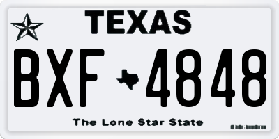 TX license plate BXF4848
