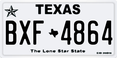 TX license plate BXF4864