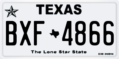 TX license plate BXF4866