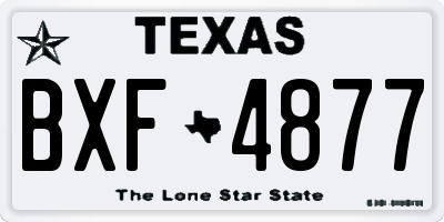 TX license plate BXF4877