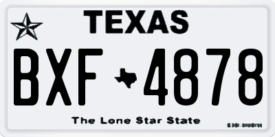 TX license plate BXF4878