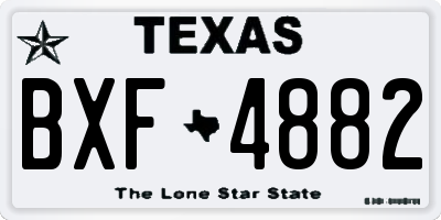 TX license plate BXF4882