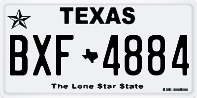 TX license plate BXF4884
