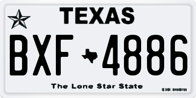 TX license plate BXF4886