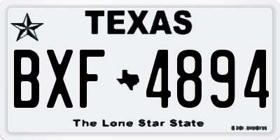 TX license plate BXF4894