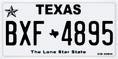 TX license plate BXF4895