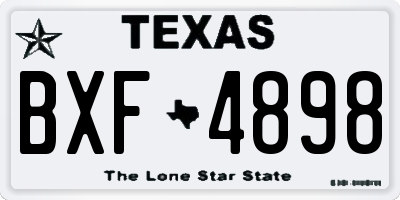 TX license plate BXF4898
