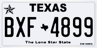 TX license plate BXF4899
