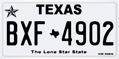 TX license plate BXF4902