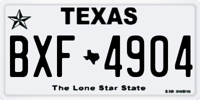 TX license plate BXF4904