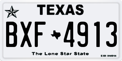 TX license plate BXF4913
