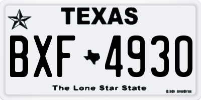 TX license plate BXF4930