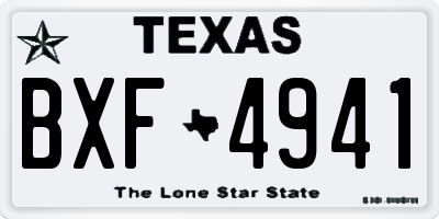 TX license plate BXF4941