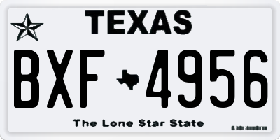 TX license plate BXF4956