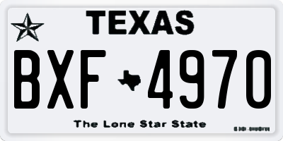 TX license plate BXF4970