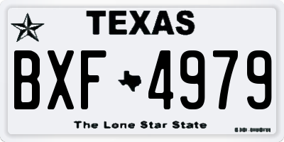 TX license plate BXF4979