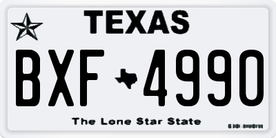TX license plate BXF4990
