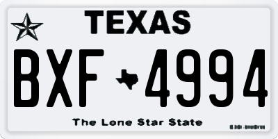 TX license plate BXF4994