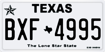 TX license plate BXF4995