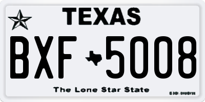 TX license plate BXF5008