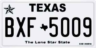 TX license plate BXF5009