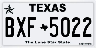 TX license plate BXF5022