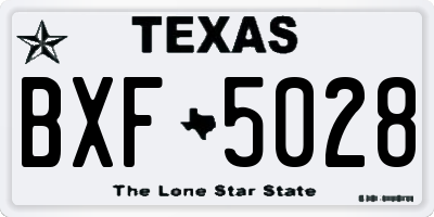 TX license plate BXF5028