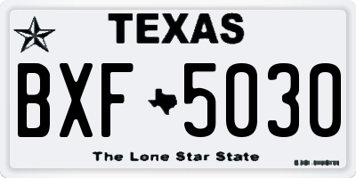TX license plate BXF5030