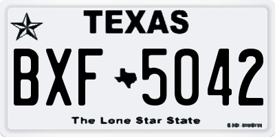 TX license plate BXF5042