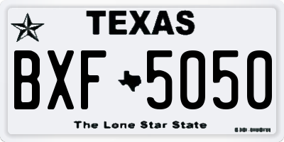 TX license plate BXF5050