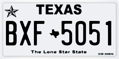 TX license plate BXF5051