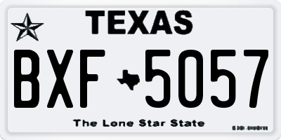 TX license plate BXF5057