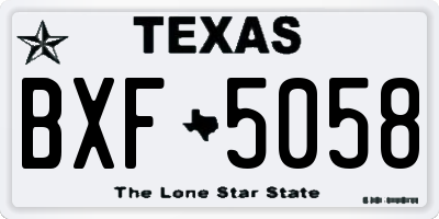 TX license plate BXF5058