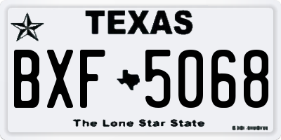TX license plate BXF5068