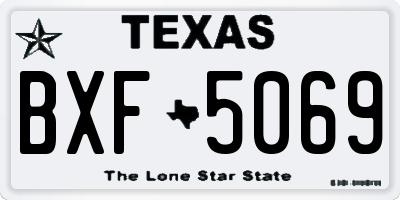 TX license plate BXF5069