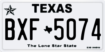 TX license plate BXF5074