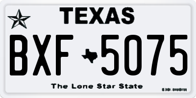 TX license plate BXF5075