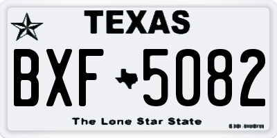 TX license plate BXF5082