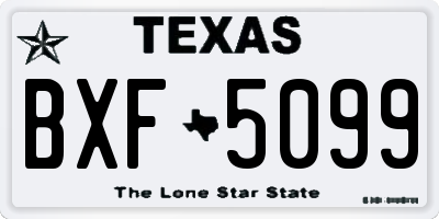 TX license plate BXF5099