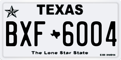 TX license plate BXF6004