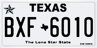 TX license plate BXF6010