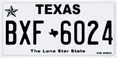 TX license plate BXF6024
