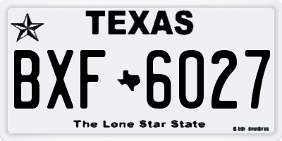TX license plate BXF6027