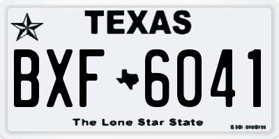 TX license plate BXF6041