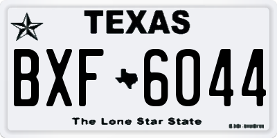 TX license plate BXF6044