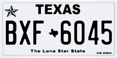 TX license plate BXF6045