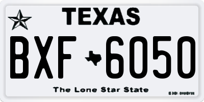 TX license plate BXF6050