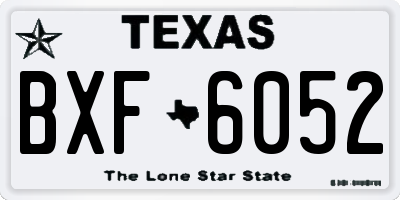 TX license plate BXF6052