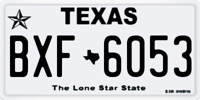 TX license plate BXF6053